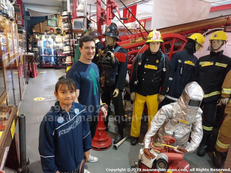 Mannequin man is a regular at The Essex Fire Museum providing fun and amusement to the visiting children and parents - Essex Fire Museum Mannequin Wearing 1970s Yellow Cork Helmet Nomex Fire Tunic Yellow Waterproof Overtrousers Breathing Apparatus Mannequin man is a regular at The Essex Fire Museum providing fun and amusement to the visiting children and parents - Essex Fire Museum Mannequin Wearing 1970s Yellow Cork Helmet Nomex Fire Tunic Yellow Waterproof Overtrousers Breathing Apparatus