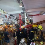 Essex Fire Museum Mannequin Wearing 1970s Yellow Cork Helmet Nomex Fire Tunic Yellow Waterproof Overtrousers Breathing Apparatus mannequin-man performming as a Museum Dummy: Mannequin man is a regular at The Essex Fire Museum providing fun and amusement to the visiting children and parents for Essex Fire Museum on 30/07/2023