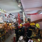 Essex Fire Museum Mannequin Wearing 1970s Yellow Cork Helmet Nomex Fire Tunic Yellow Waterproof Overtrousers Breathing Apparatus mannequin-man performming as a Museum Dummy: Mannequin man is a regular at The Essex Fire Museum providing fun and amusement to the visiting children and parents for Essex Fire Museum on 30/07/2023