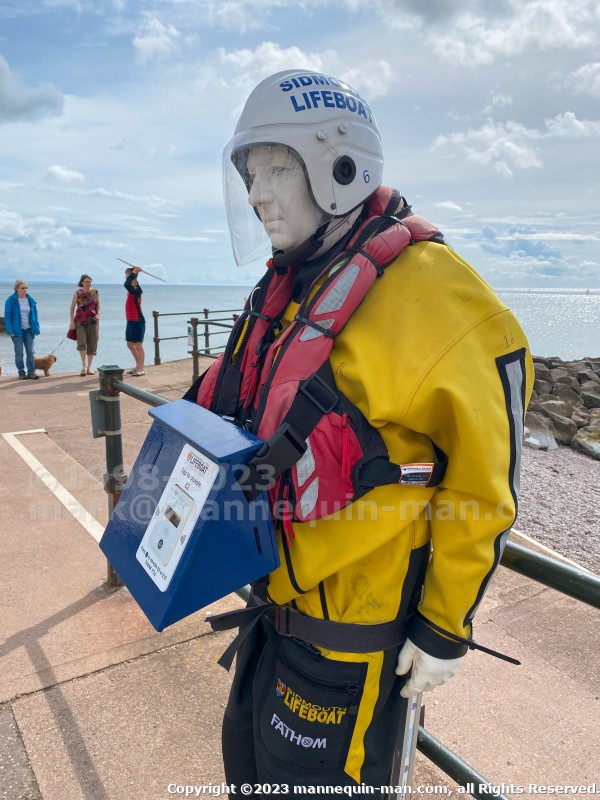 Became Sid again for the Sidmouth lifeboat collecting donations over two days of the bank holiday weekend - Human Living Mannequin Collects Donations For The Sidmouth Charity Lifeboat As Sid The Mannequin During August Bank Holiday Weekend Became Sid again for the Sidmouth lifeboat collecting donations over two days of the bank holiday weekend - Human Living Mannequin Collects Donations For The Sidmouth Charity Lifeboat As Sid The Mannequin During August Bank Holiday Weekend