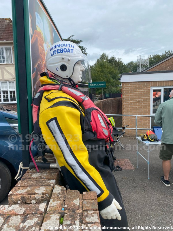 Became Sid again for the Sidmouth lifeboat collecting donations over two days of the bank holiday weekend - Human Living Mannequin Collects Donations For The Sidmouth Charity Lifeboat As Sid The Mannequin During August Bank Holiday Weekend Became Sid again for the Sidmouth lifeboat collecting donations over two days of the bank holiday weekend - Human Living Mannequin Collects Donations For The Sidmouth Charity Lifeboat As Sid The Mannequin During August Bank Holiday Weekend