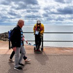 Human Living Mannequin Collects Donations For The Sidmouth Charity Lifeboat As Sid The Mannequin During August Bank Holiday Weekend mannequin-man performming as a Living Mannequin: Became Sid again for the Sidmouth lifeboat collecting donations over two days of the bank holiday weekend for Sidmouth Lifeboat on 26/08/2023
