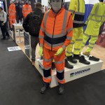 Living Mannequin Bunzl Greenham Stand Health And Safety Event Nec mannequin-man performming as a Living Mannequin: Amusing visitors as a white living mannequin at Safety & Health Expo for Bunzl Greenham on 30/04/2024