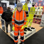Living Mannequin Bunzl Greenham Stand Health And Safety Event Nec mannequin-man performming as a Living Mannequin: Amusing visitors as a white living mannequin at Safety & Health Expo for Bunzl Greenham on 30/04/2024