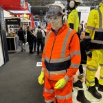 Living Mannequin Bunzl Greenham Stand Health And Safety Event Nec mannequin-man performming as a Living Mannequin: Amusing visitors as a white living mannequin at Safety & Health Expo for Bunzl Greenham on 30/04/2024