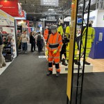 Living Mannequin Bunzl Greenham Stand Health And Safety Event Nec mannequin-man performming as a Living Mannequin: Amusing visitors as a white living mannequin at Safety & Health Expo for Bunzl Greenham on 30/04/2024