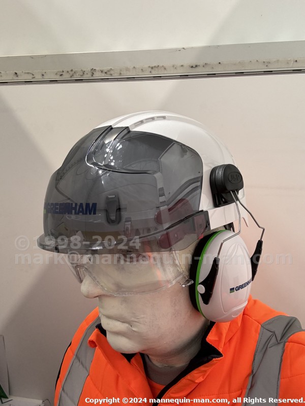 Amusing visitors as a white living mannequin at Safety & Health Expo - Living Mannequin Bunzl Greenham Stand Health And Safety Event Nec Amusing visitors as a white living mannequin at Safety & Health Expo - Living Mannequin Bunzl Greenham Stand Health And Safety Event Nec
