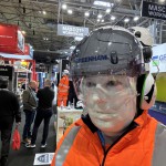 Amusing visitors as a white living mannequin at Safety & Health Expo Amusing visitors as a white living mannequin at Safety & Health Expo