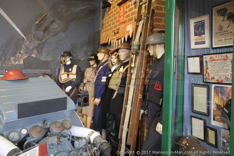 Mannequin man amusing the visitors to the Essex Fire Museum as the World War 2 ARP warden exhibit - WW2 ARP Warden Living Mannequin Fun at the Essex Fire Museum Mannequin man amusing the visitors to the Essex Fire Museum as the World War 2 ARP warden exhibit - WW2 ARP Warden Living Mannequin Fun at the Essex Fire Museum