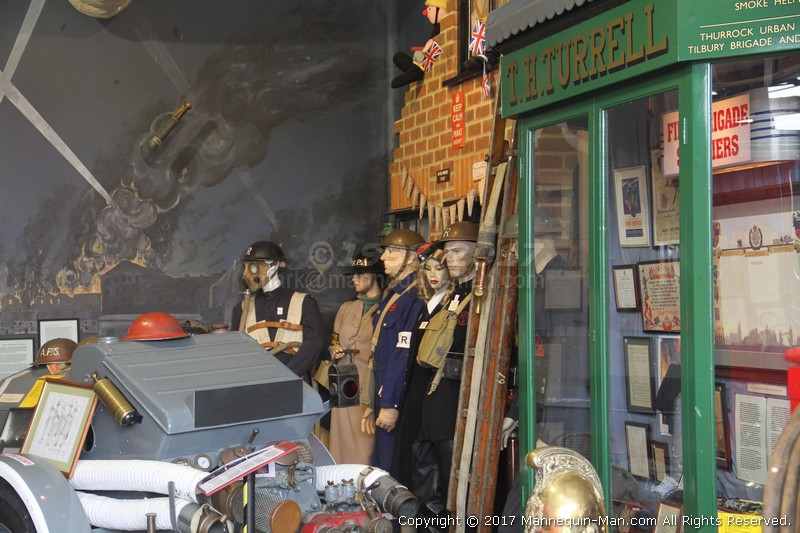 Mannequin man amusing the visitors to the Essex Fire Museum as the World War 2 ARP warden exhibit - WW2 ARP Warden Living Mannequin Fun at the Essex Fire Museum Mannequin man amusing the visitors to the Essex Fire Museum as the World War 2 ARP warden exhibit - WW2 ARP Warden Living Mannequin Fun at the Essex Fire Museum
