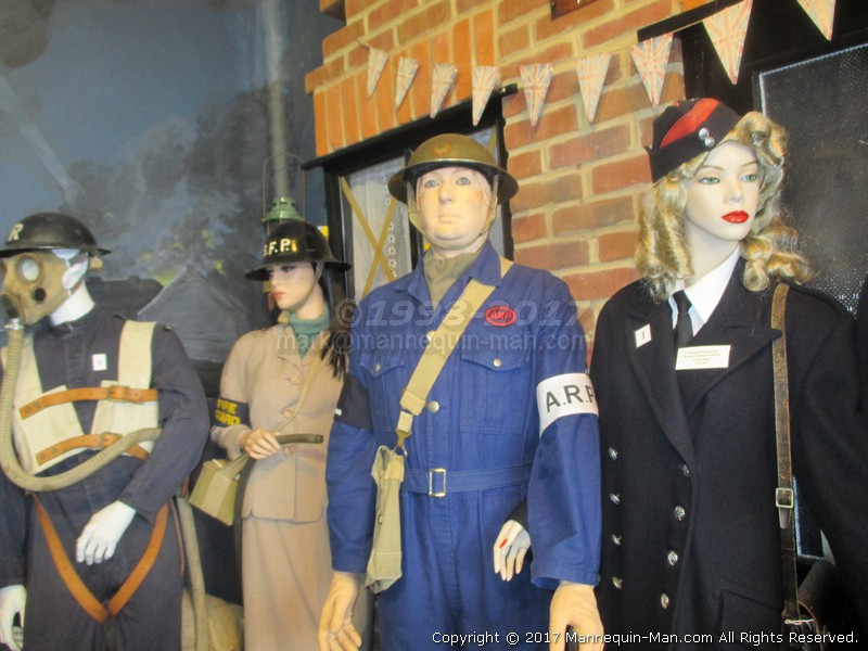 Mannequin man amusing the visitors to the Essex Fire Museum as the World War 2 ARP warden exhibit - WW2 ARP Warden Living Mannequin Fun at the Essex Fire Museum Mannequin man amusing the visitors to the Essex Fire Museum as the World War 2 ARP warden exhibit - WW2 ARP Warden Living Mannequin Fun at the Essex Fire Museum