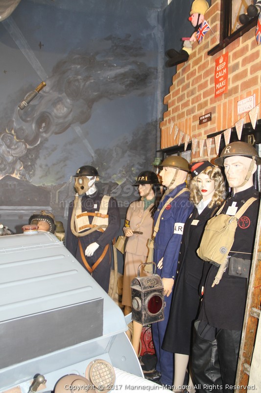 Mannequin man amusing the visitors to the Essex Fire Museum as the World War 2 ARP warden exhibit - WW2 ARP Warden Living Mannequin Fun at the Essex Fire Museum Mannequin man amusing the visitors to the Essex Fire Museum as the World War 2 ARP warden exhibit - WW2 ARP Warden Living Mannequin Fun at the Essex Fire Museum