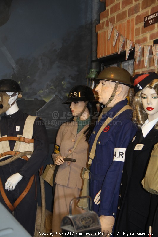 Mannequin man amusing the visitors to the Essex Fire Museum as the World War 2 ARP warden exhibit - WW2 ARP Warden Living Mannequin Fun at the Essex Fire Museum Mannequin man amusing the visitors to the Essex Fire Museum as the World War 2 ARP warden exhibit - WW2 ARP Warden Living Mannequin Fun at the Essex Fire Museum