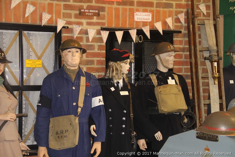 Mannequin man amusing the visitors to the Essex Fire Museum as the World War 2 ARP warden exhibit - WW2 ARP Warden Living Mannequin Fun at the Essex Fire Museum Mannequin man amusing the visitors to the Essex Fire Museum as the World War 2 ARP warden exhibit - WW2 ARP Warden Living Mannequin Fun at the Essex Fire Museum